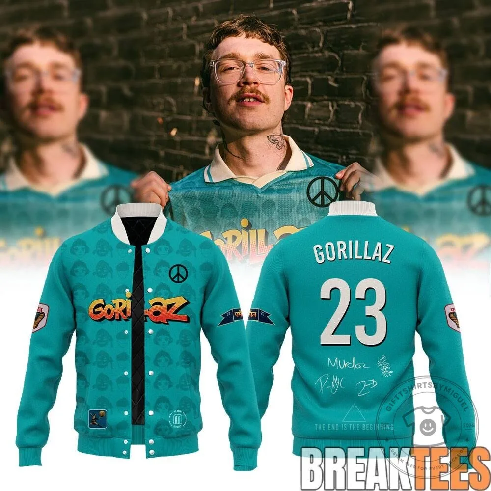 Gorillaz The Mountain Tour 2026 Band Music Album Bomber Jacket