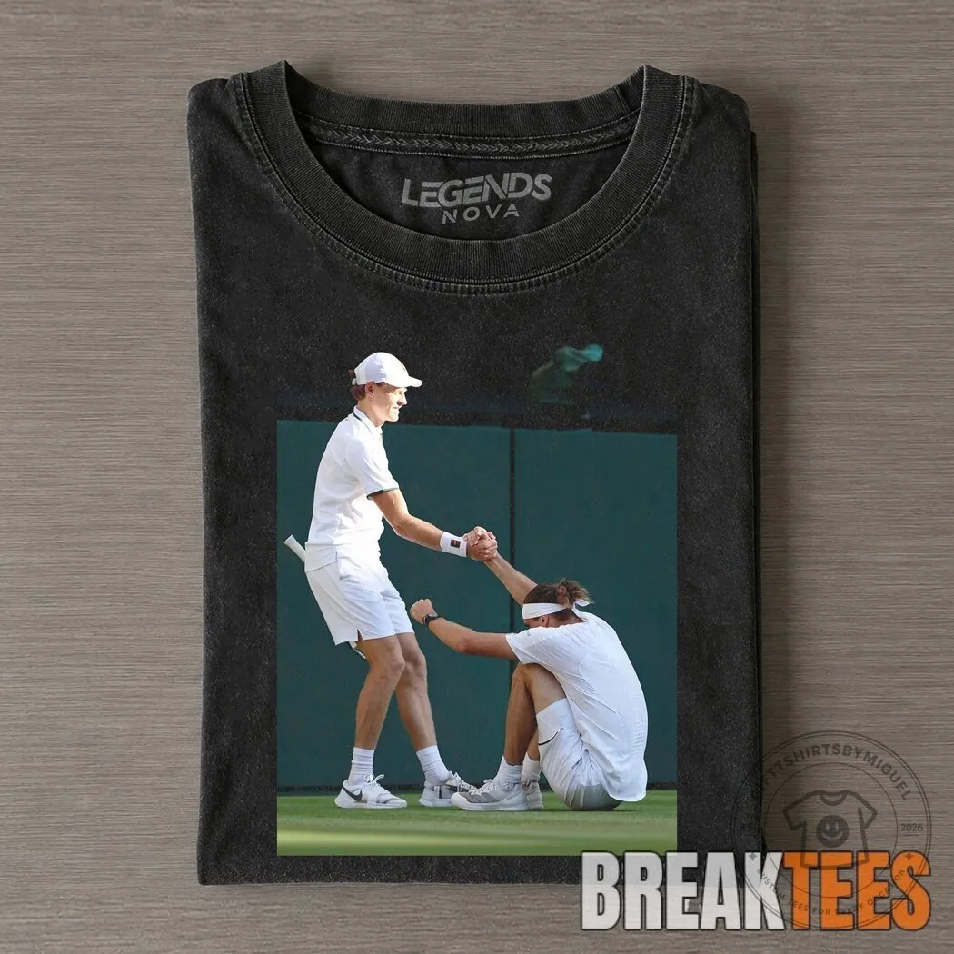 Jannik Sinner and Alexander Zverev Wimbledon Tennis Match T-Shirt