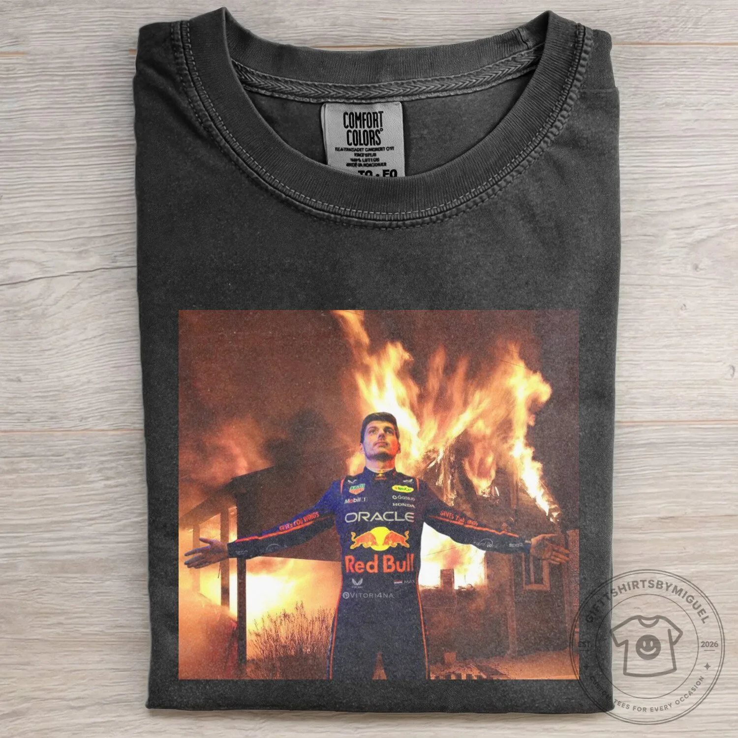 Max Verstappen Fire Meme Funny Formula 1 Racing T-Shirt