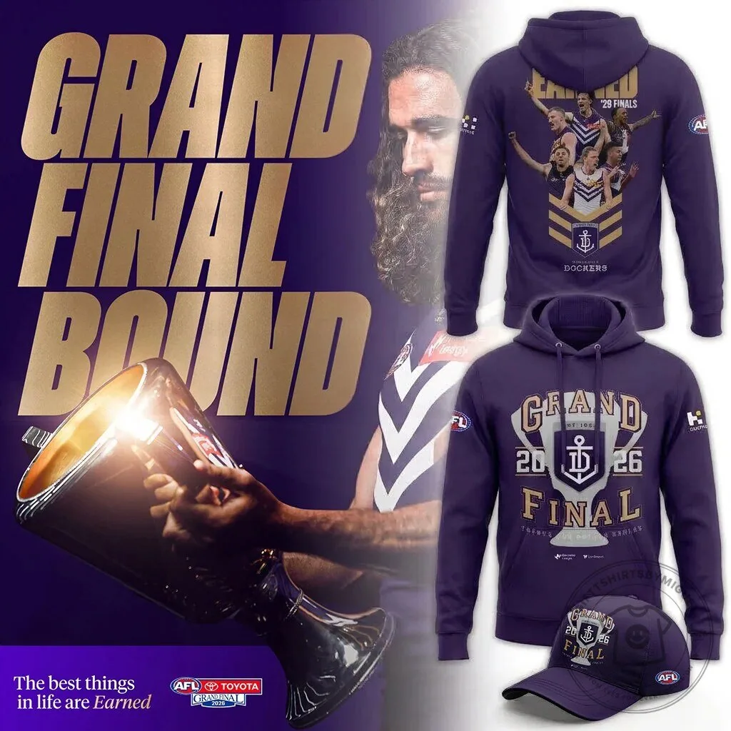 Fremantle Dockers AFL Grand Final 2026 Champions Purple Hoodie