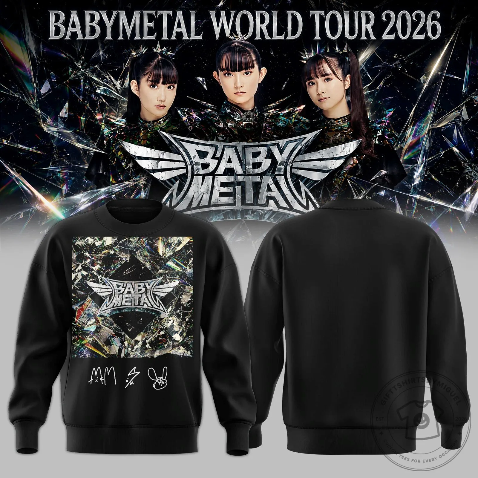 Babymetal World Tour 2026 Signature Limited Edition Sweatshirt