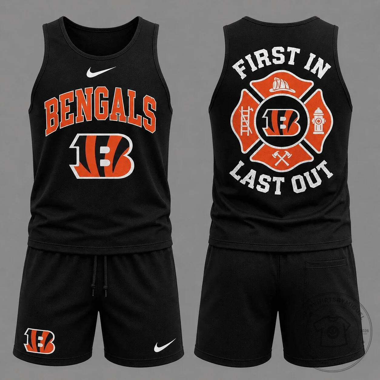 Cincinnati Bengals Firefighter First In Last Out Tank Top
