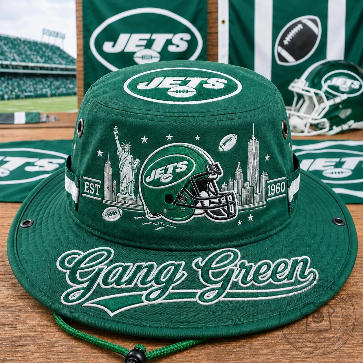 New York Jets Gang Green Football Team Bucket Hat