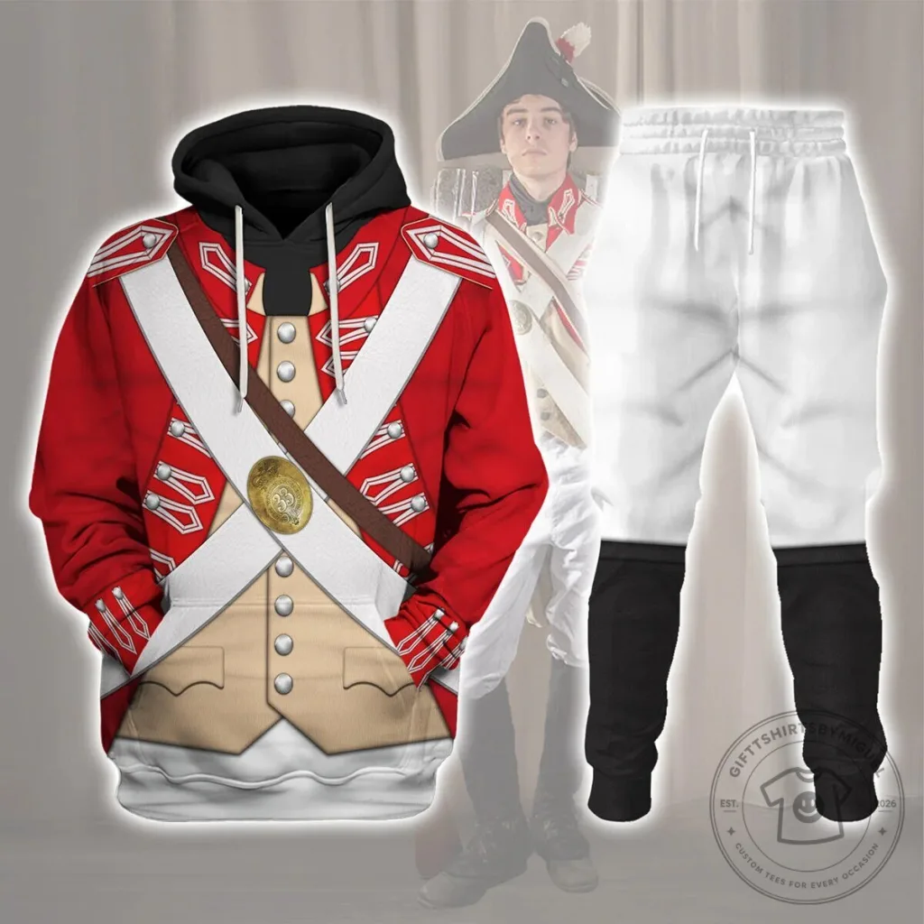 British 33rd Regiment Of Foot Uniform Historical Cosplay Costume Hoodie Set British 33rd Regiment Of Foot Uniform Historical Cosplay Costume Hoodie Set