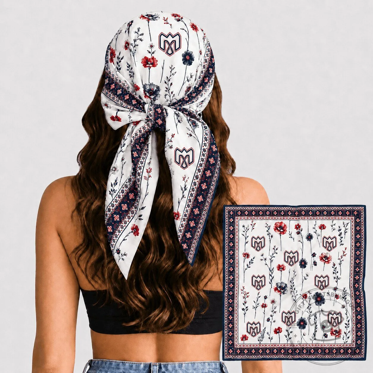 Montreal Alouettes Floral Pattern Fashion Scarf