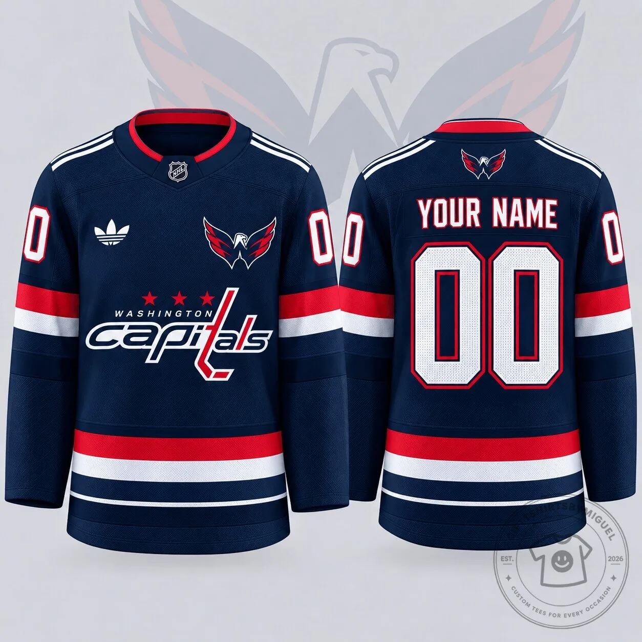 Washington Capitals NHL Personalized Classic Hockey Jersey