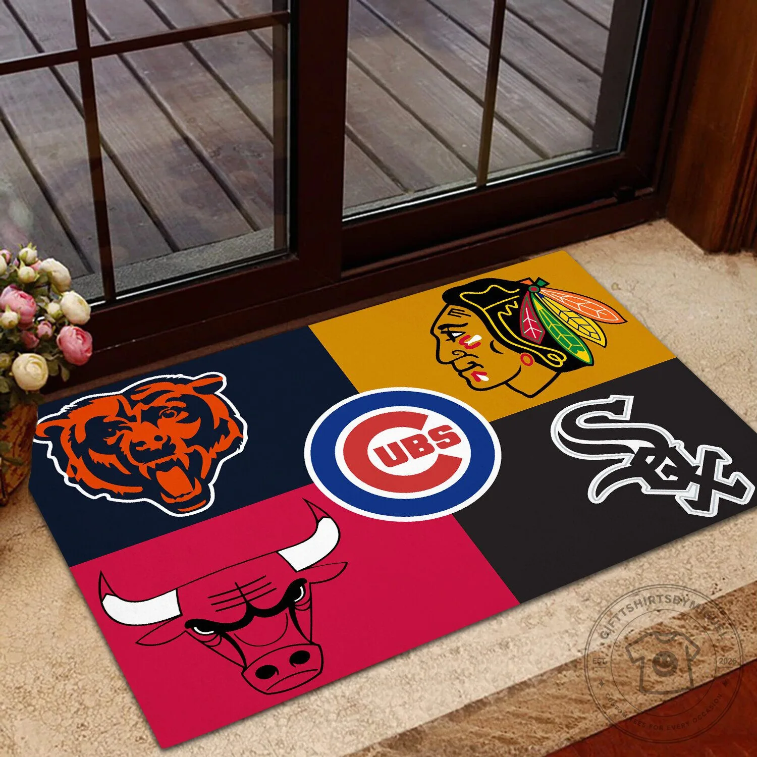 Chicago Sports Teams Mashup Flag, Chicago Cubs, Bears, White Sox, Blackhawks Flag 48 Chicago Sports Teams Mashup Flag, Chicago Cubs, Bears, White Sox, Blackhawks Flag