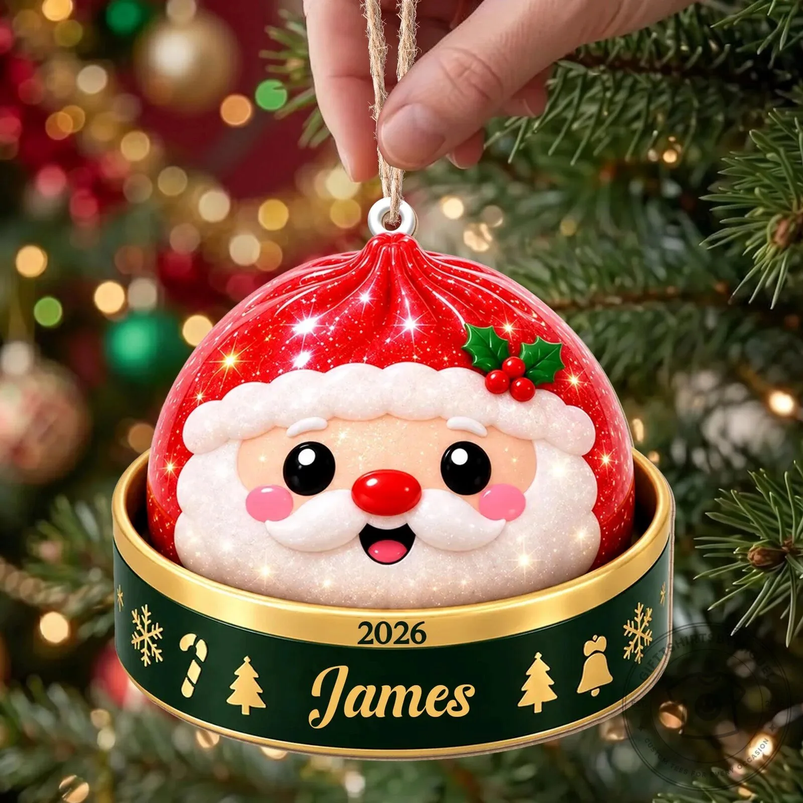 Personalized Christmas Santa Claus And Christmas Tree Ornament 14 Personalized Christmas Santa Claus And Christmas Tree Ornament