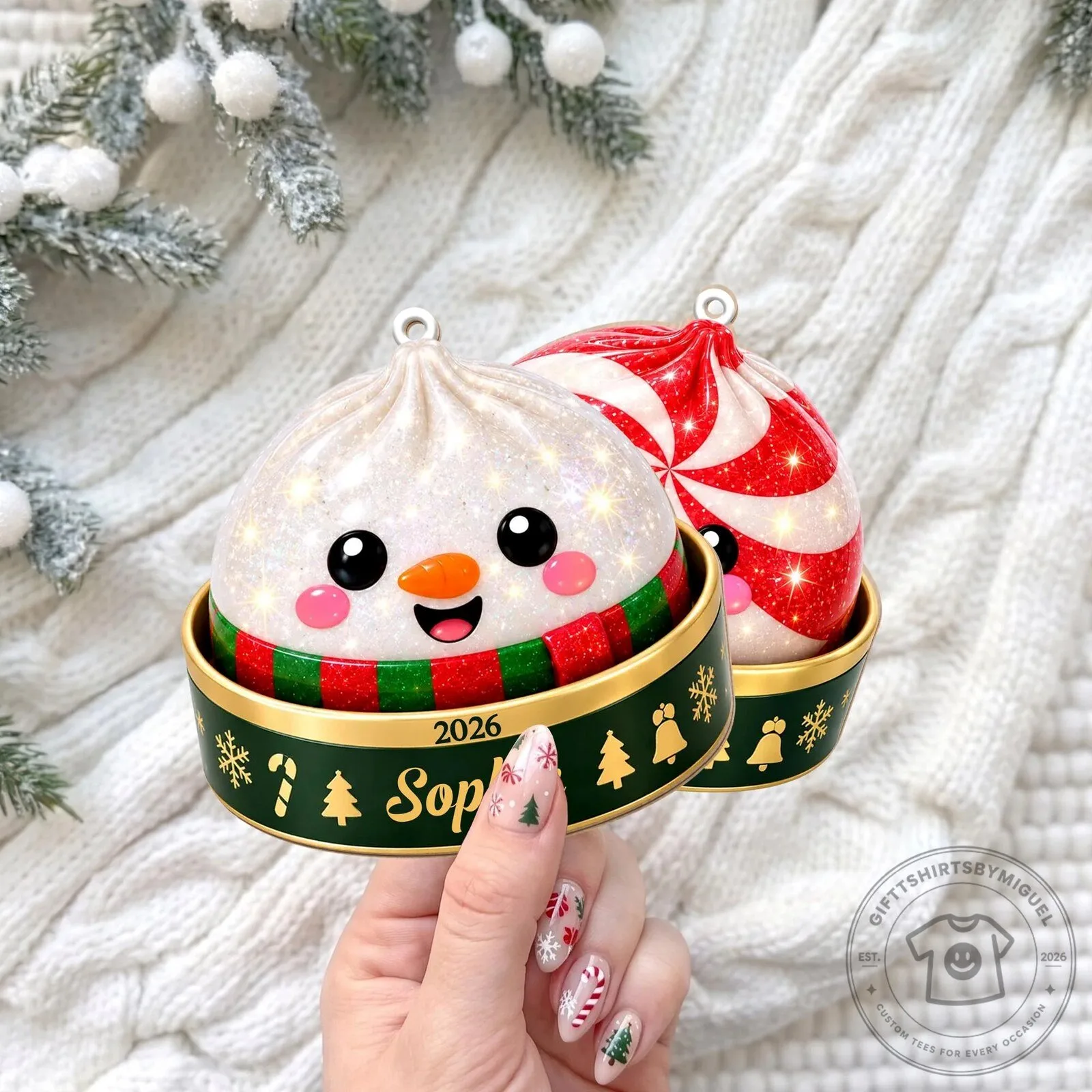 Personalized Christmas Santa Claus And Christmas Tree Ornament 17 Personalized Christmas Santa Claus And Christmas Tree Ornament