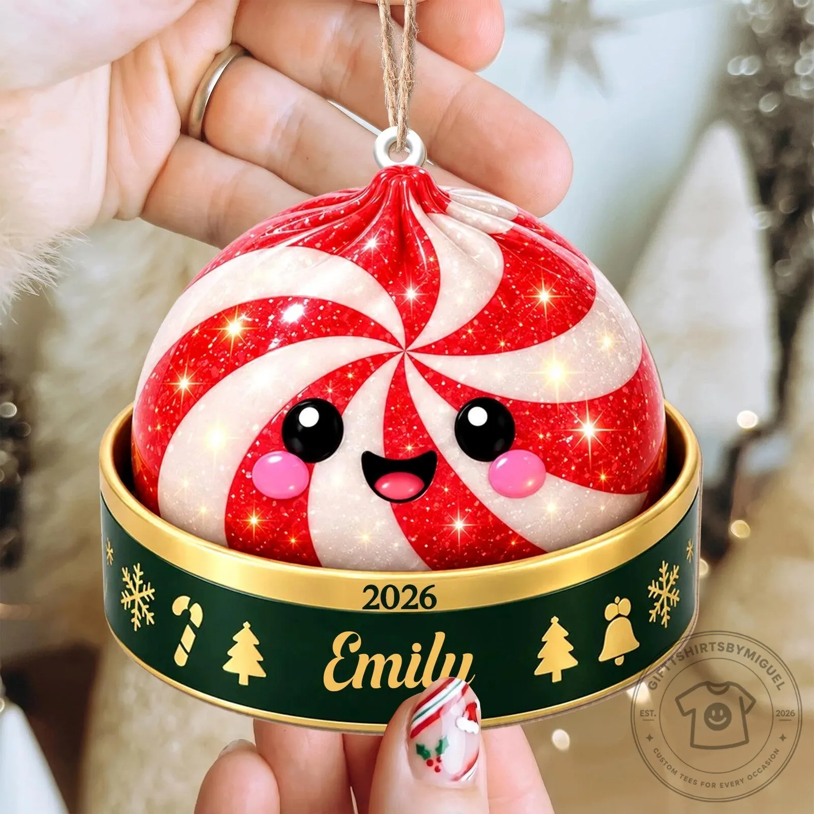 Personalized Christmas Santa Claus And Christmas Tree Ornament 18 Personalized Christmas Santa Claus And Christmas Tree Ornament