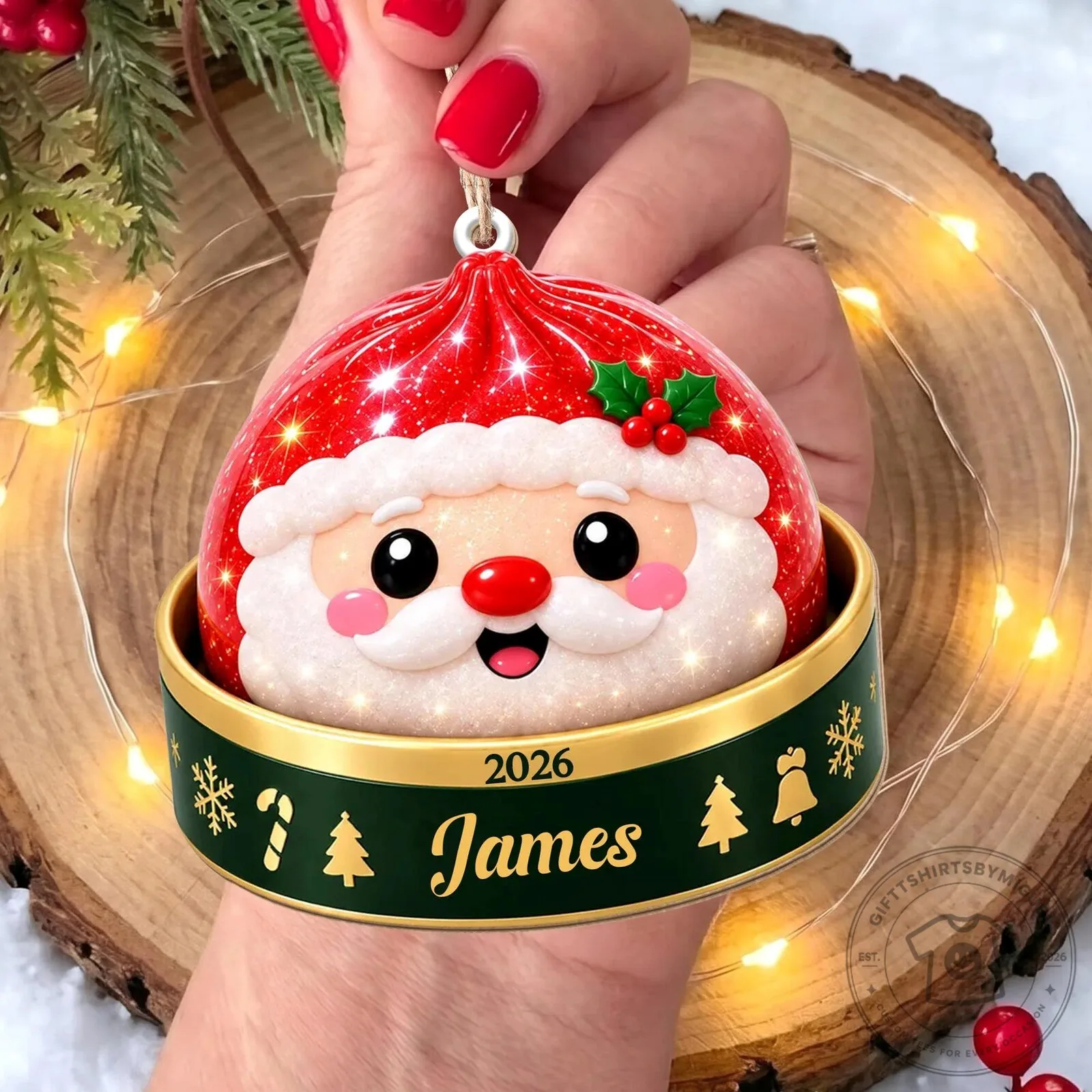 Personalized Christmas Santa Claus And Christmas Tree Ornament 20 Personalized Christmas Santa Claus And Christmas Tree Ornament