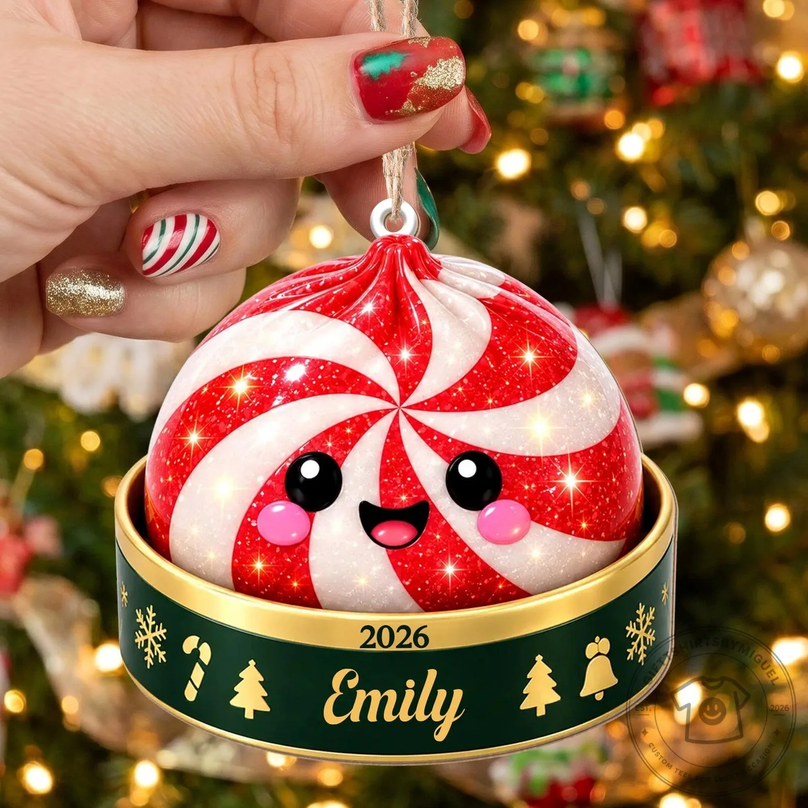Personalized Christmas Santa Claus And Christmas Tree Ornament 21 Personalized Christmas Santa Claus And Christmas Tree Ornament