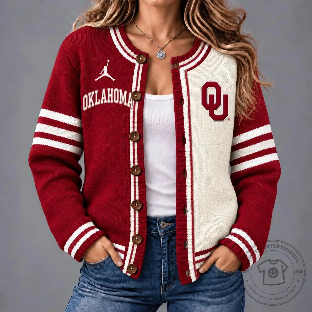 Oklahoma Sooners NCAA Game Day Cardigan Sweater