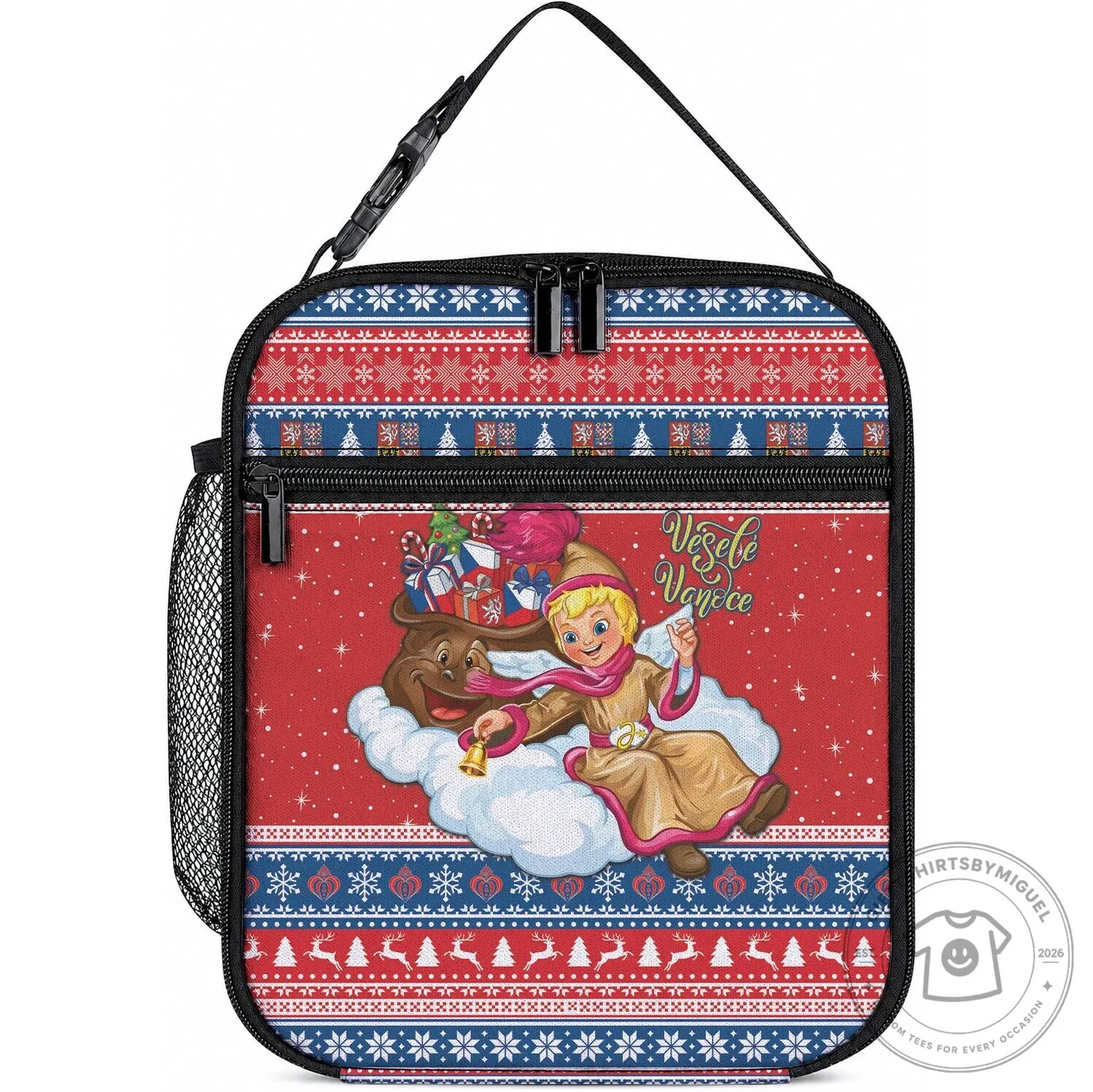 Czech Republic Christmas Jezisek Vesele Vanoce Insulated Lunch Bag