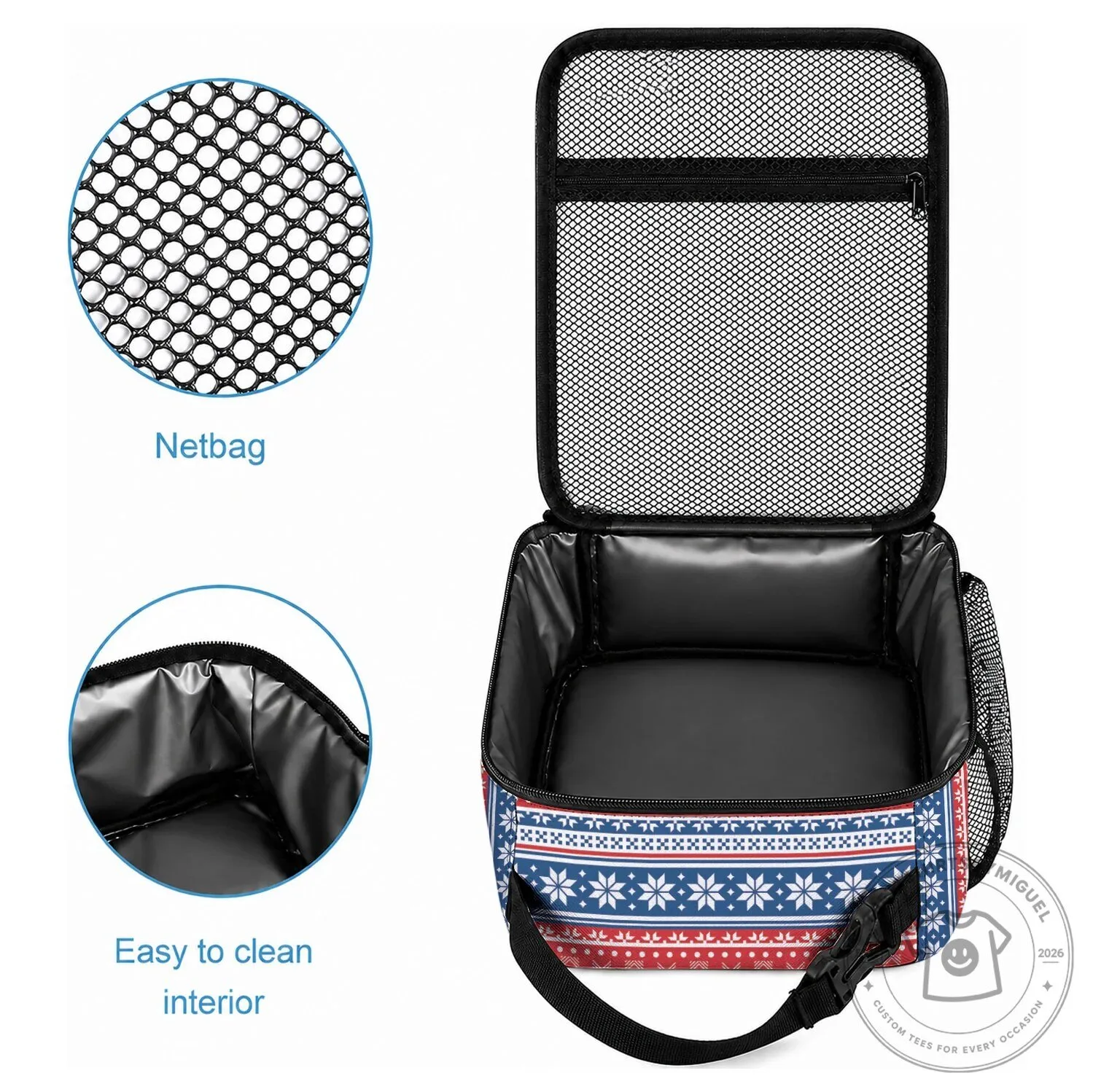 Czech Republic Christmas Jezisek Vesele Vanoce Insulated Lunch Bag 5 Czech Republic Christmas Jezisek Vesele Vanoce Insulated Lunch Bag