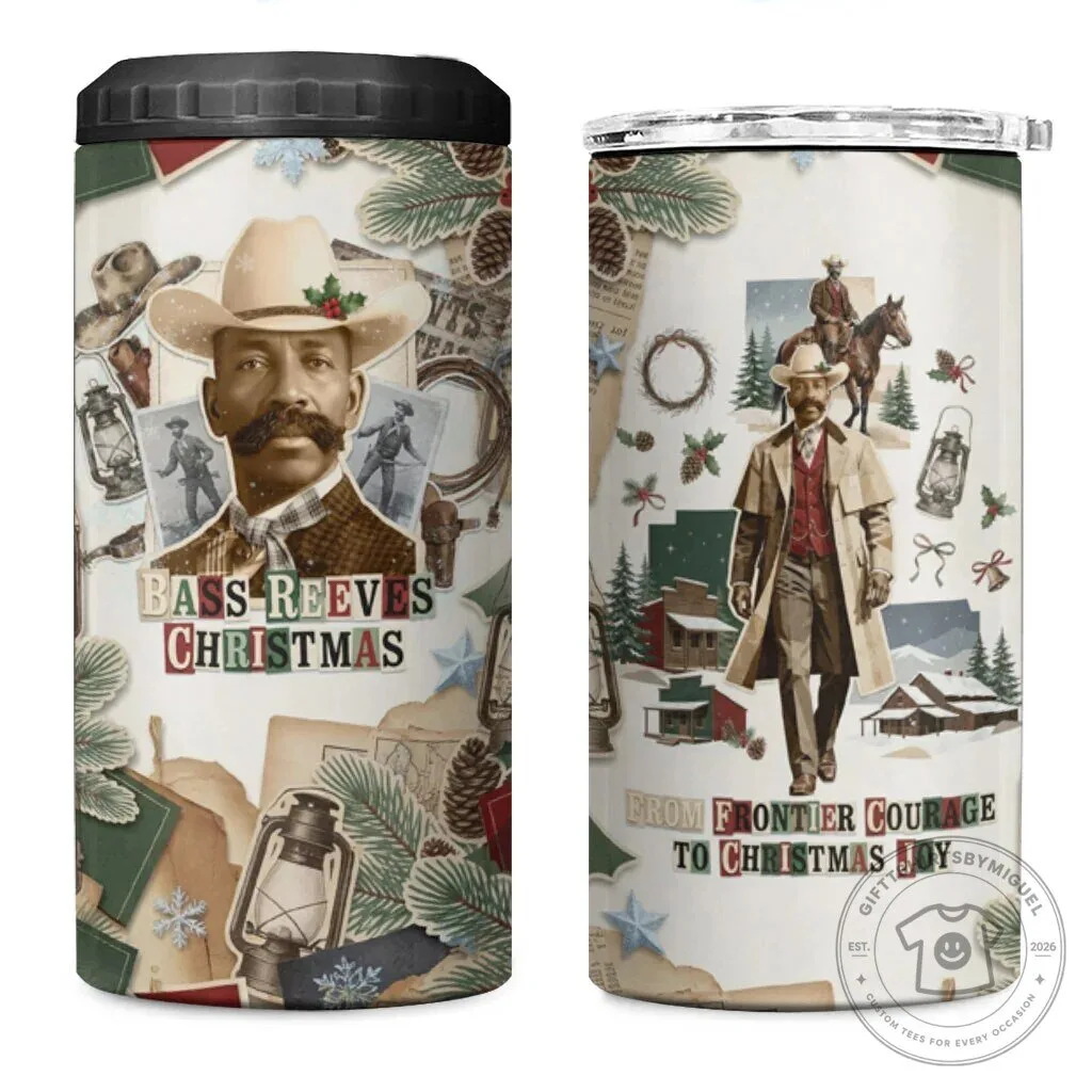 Bass Reeves Christmas Frontier Courage Old West Marshal Can Cooler Tumbler