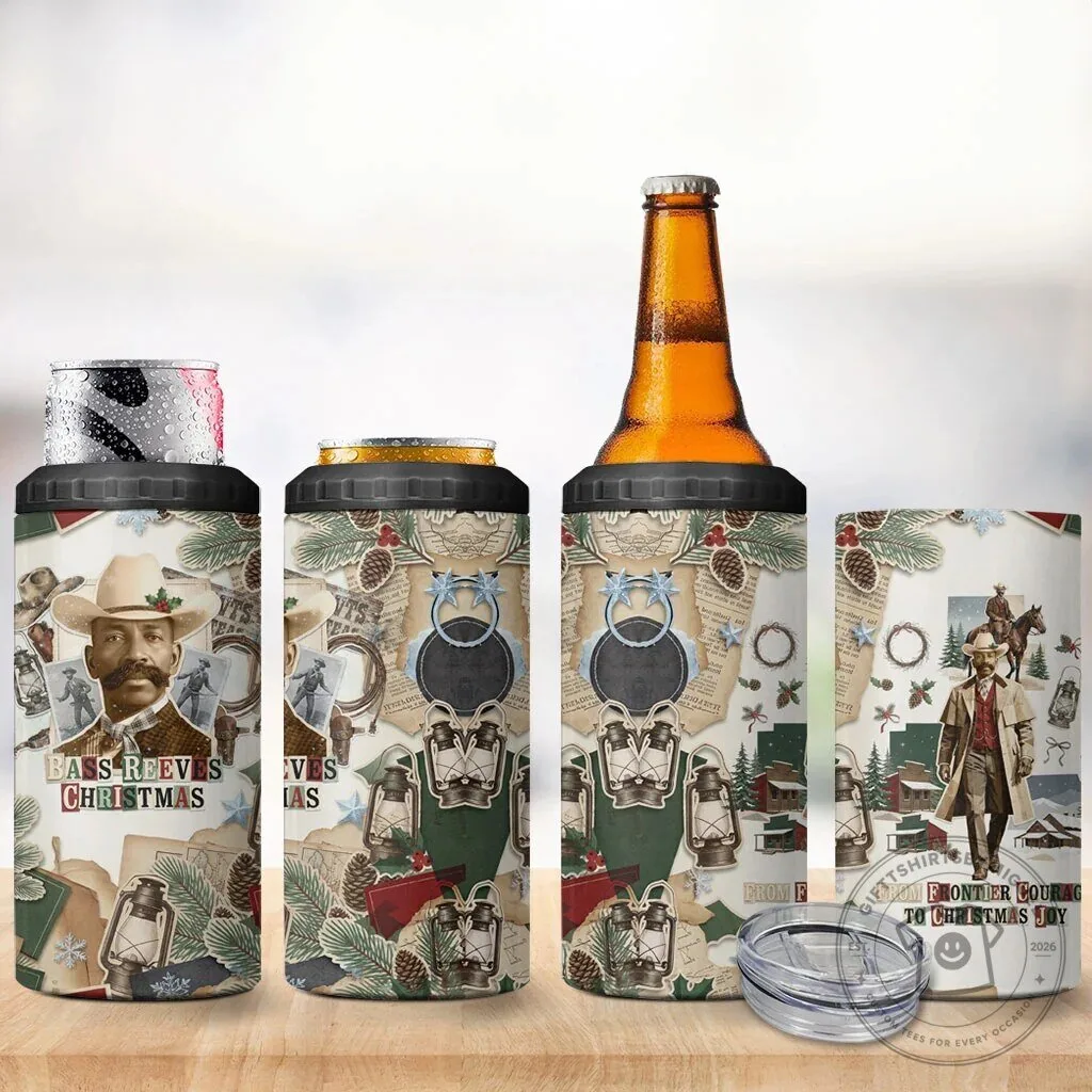 Bass Reeves Christmas Frontier Courage Old West Marshal Can Cooler Tumbler 8 Bass Reeves Christmas Frontier Courage Old West Marshal Can Cooler Tumbler