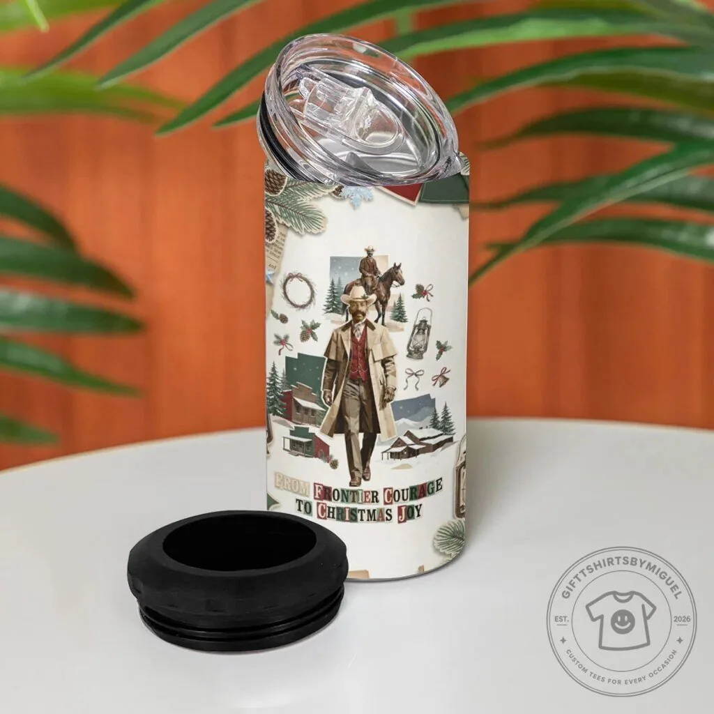 Bass Reeves Christmas Frontier Courage Old West Marshal Can Cooler Tumbler 10 Bass Reeves Christmas Frontier Courage Old West Marshal Can Cooler Tumbler