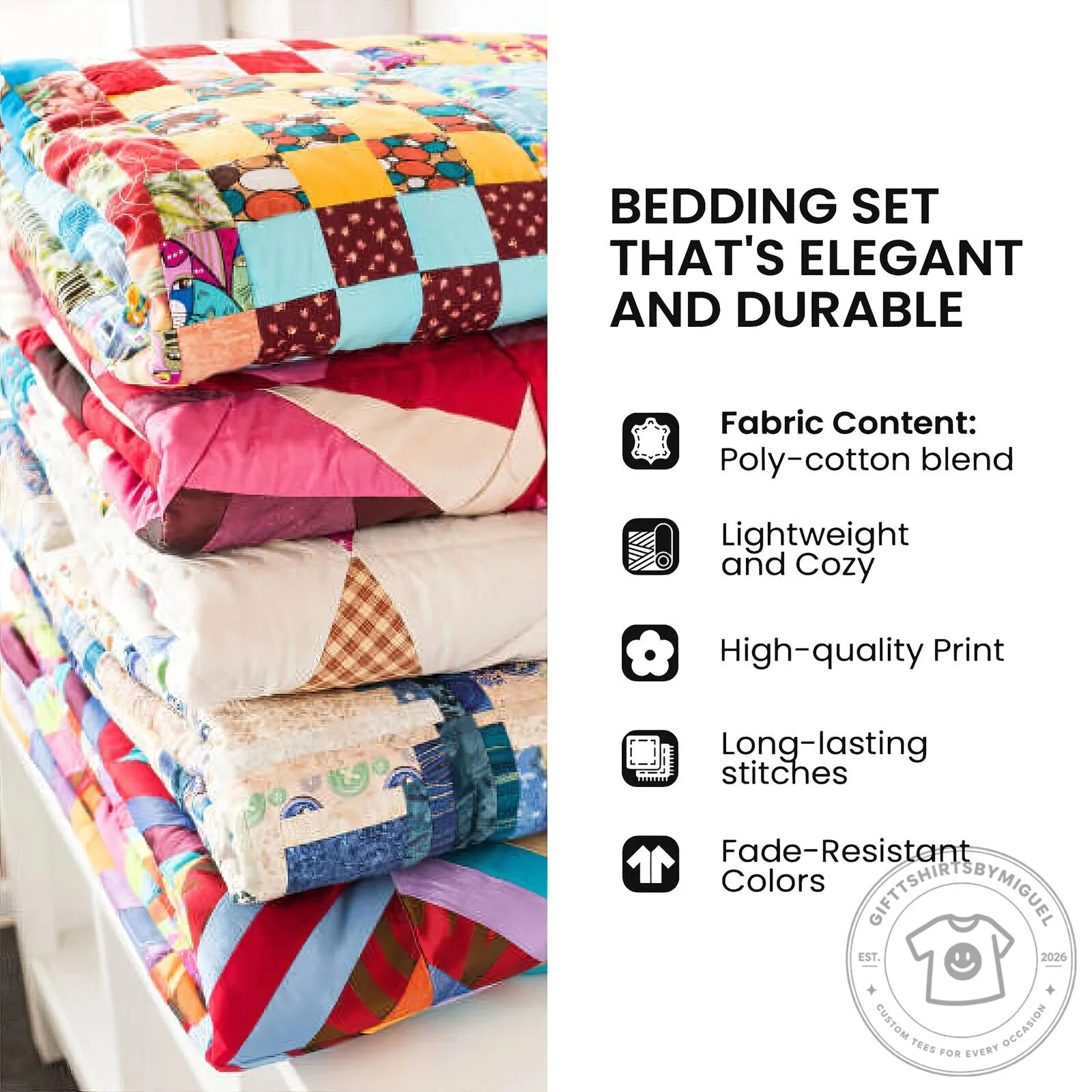 Christmas Peppermint Candy Santa Belt Quilted Bedding Set 7 Christmas Peppermint Candy Santa Belt Quilted Bedding Set