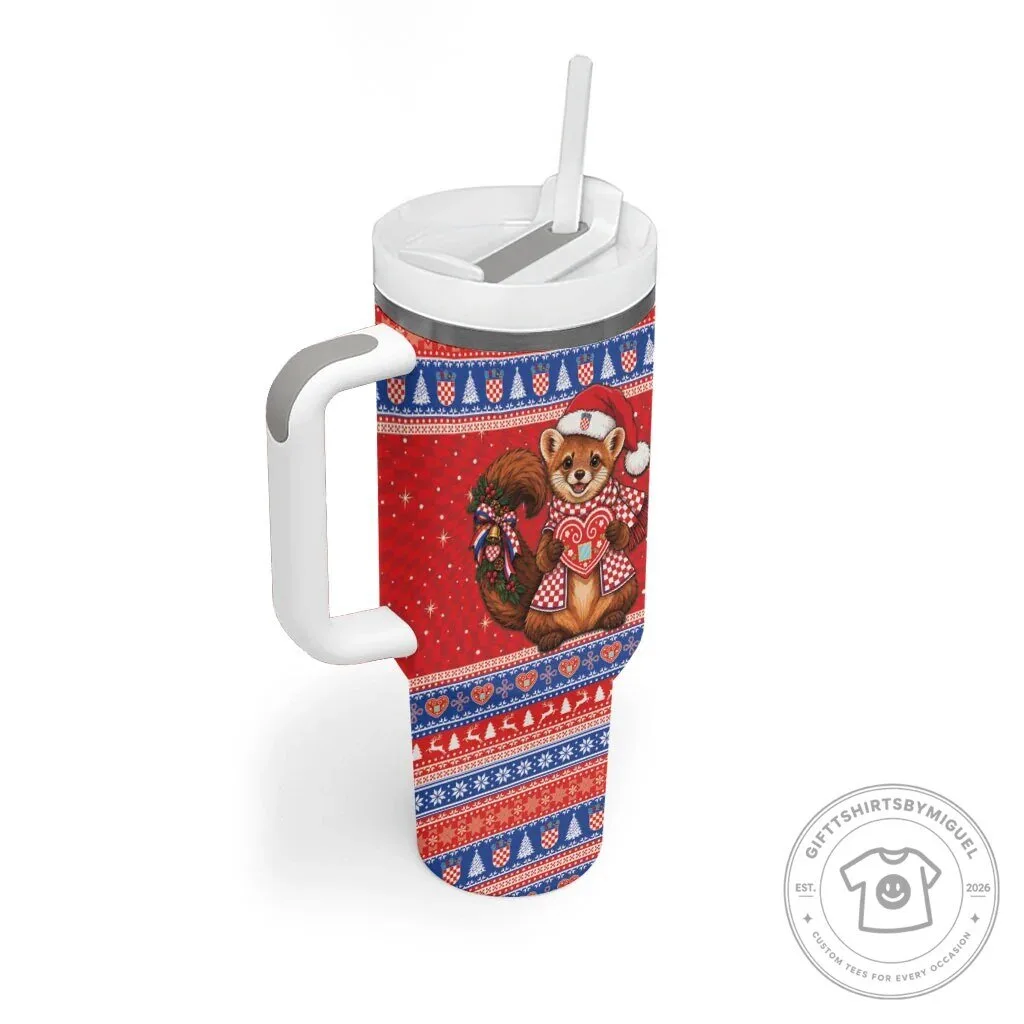 Croatian Marten Christmas Fair Isle Pattern Insulated Tumbler with Handle 7 Croatian Marten Christmas Fair Isle Pattern Insulated Tumbler with Handle