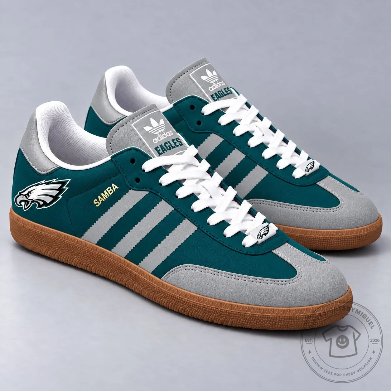 Philadelphia Eagles Classic Samba Inspired Low-Top Sneakers for Men and Women