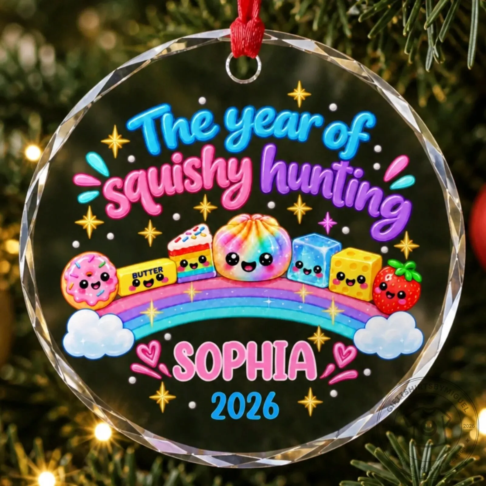 Personalized Squishy Hunting Christmas Ornament - The Year of Squishy Hunting Decoration