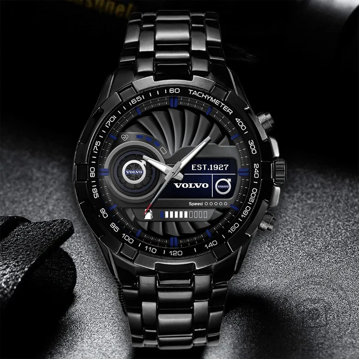 Volvo Car Logo Stainless Steel Chronograph Quartz Analog Wristwatch 11 Volvo Car Logo Stainless Steel Chronograph Quartz Analog Wristwatch