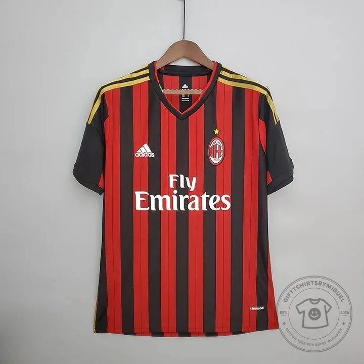 AC Milan 2013-2014 Home Retro Football Jersey