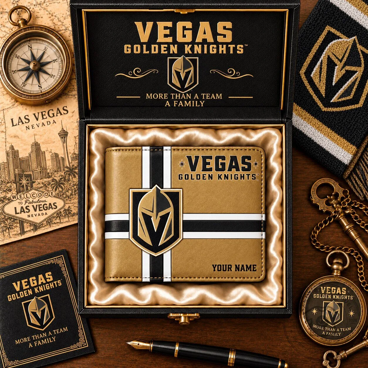 Vegas Golden Knights National Hockey League Personalized Wallet