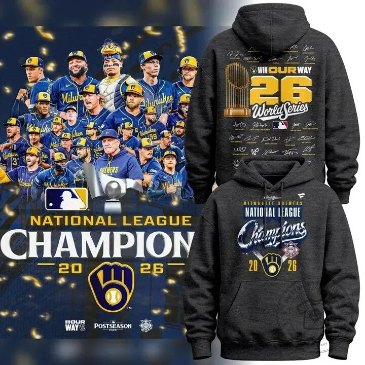 Milwaukee Brewers 2026 National League Champions World Series Locker Room Hoodie
