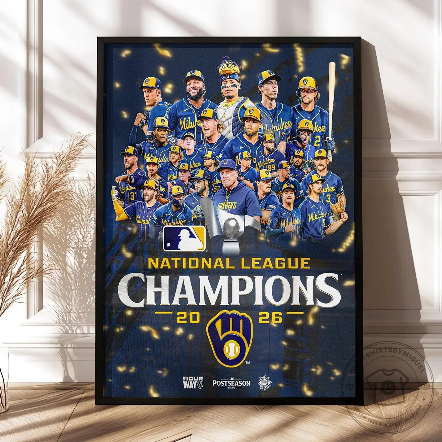 Milwaukee Brewers 2026 National League Champions MLB Baseball Team Poster
