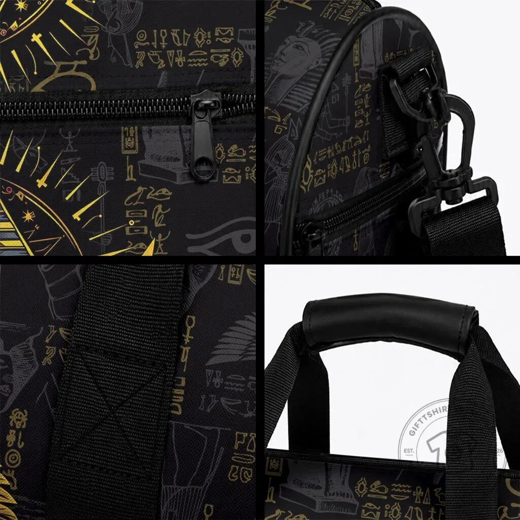 Anubis Egyptian God of Death Black Gold Travel Duffle Bag 6 Anubis Egyptian God of Death Black Gold Travel Duffle Bag