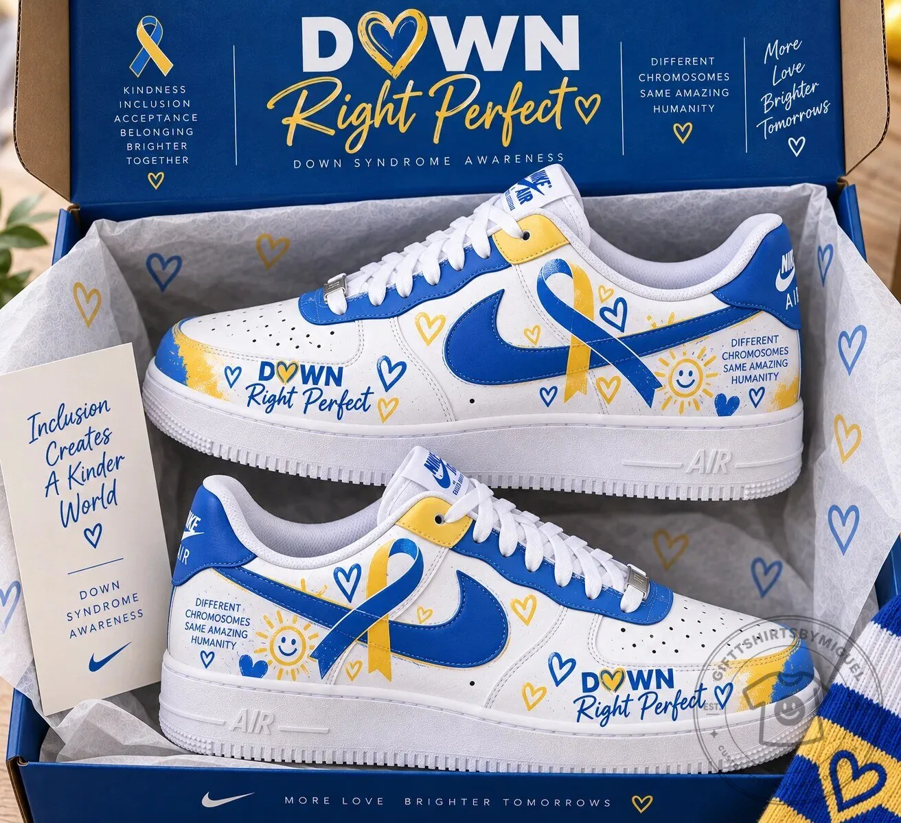 Down Syndrome Awareness Ribbon Hearts Sneakers
