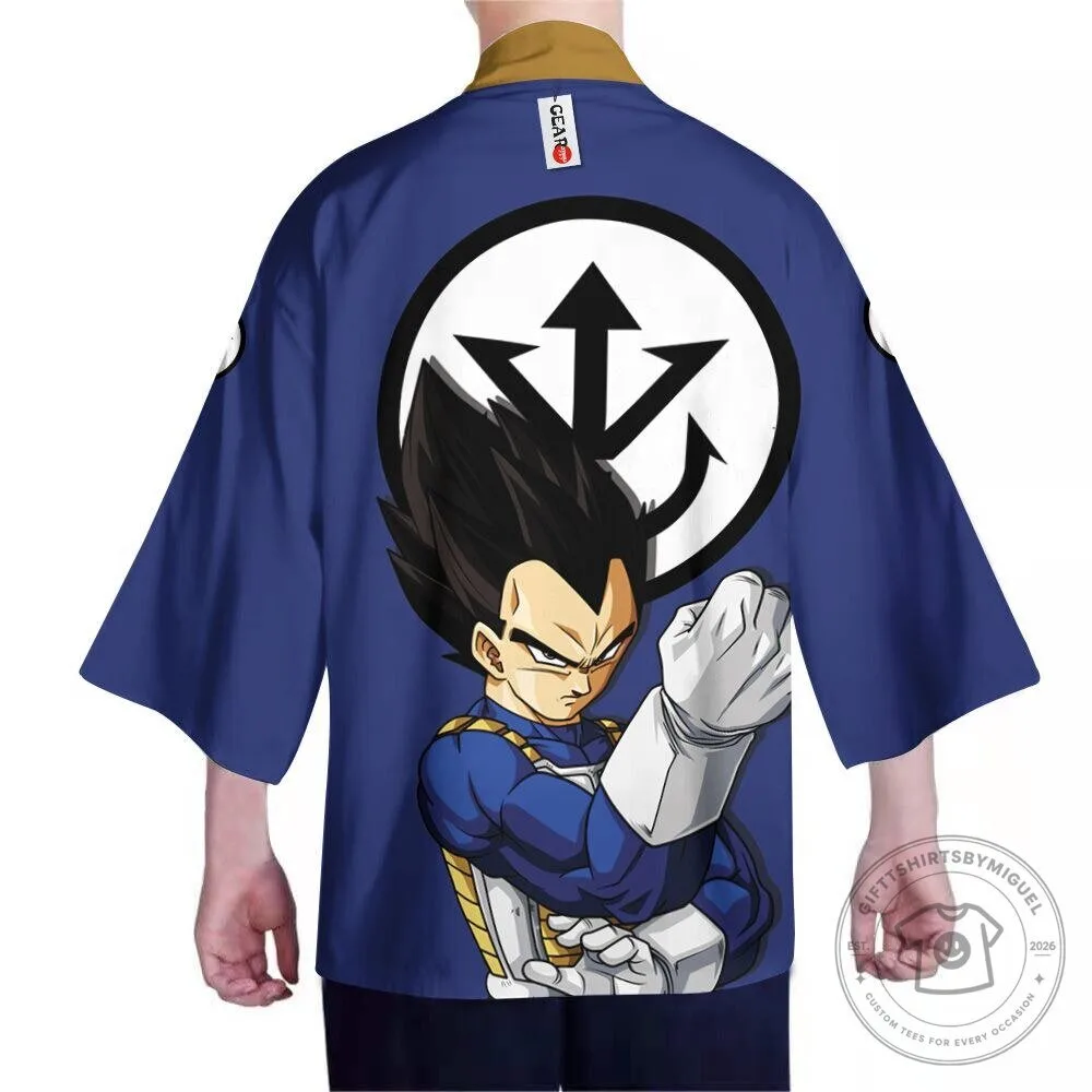Dragon Ball Z Vegeta Anime Character Blue Kimono Cardigan Robe