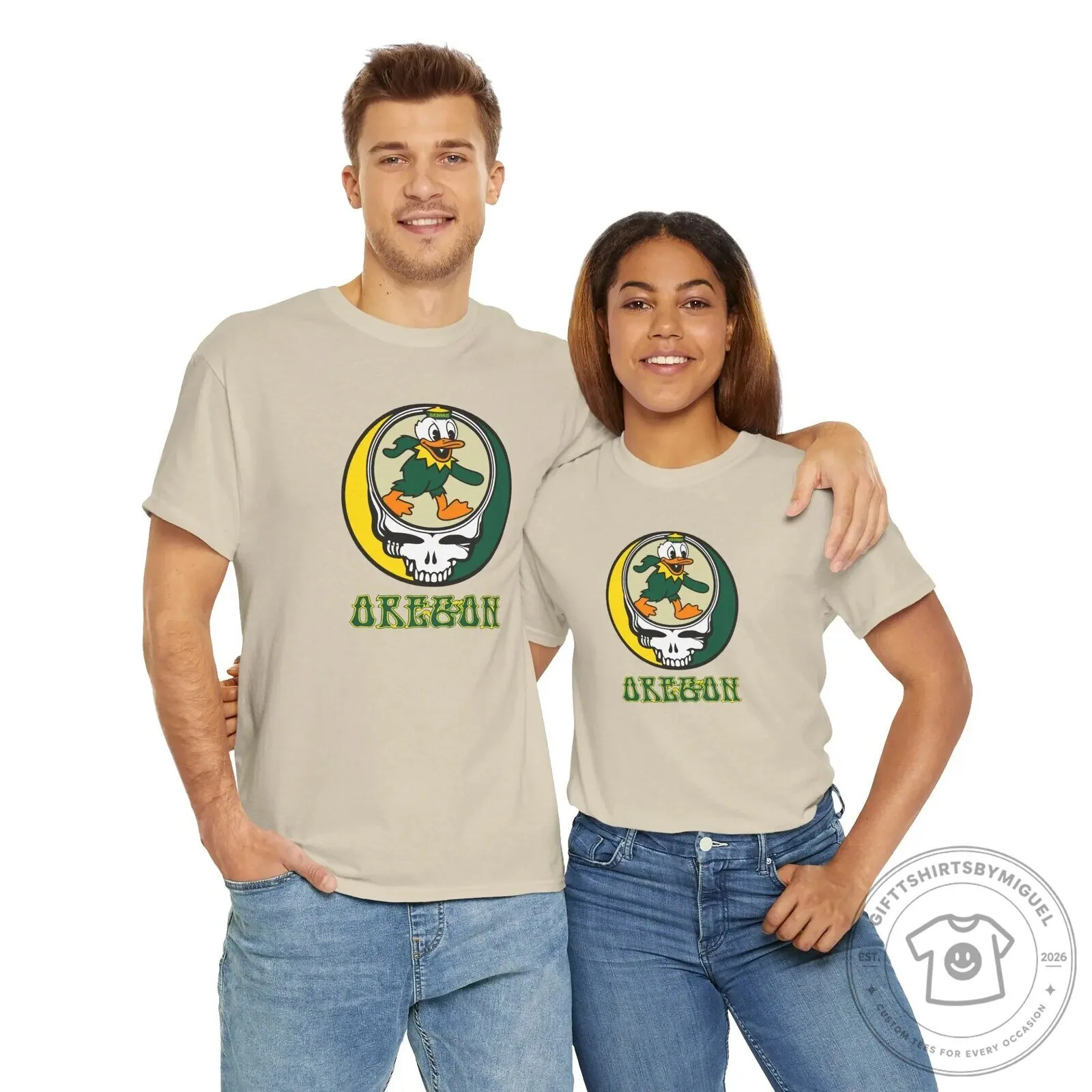University of Oregon Grateful Dead Dancing Duck Stealie Skull T-Shirt