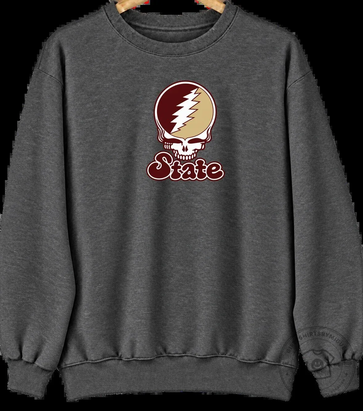 Grateful Dead Steal Your Face Texas State University Maroon Gold Sweatshirt
