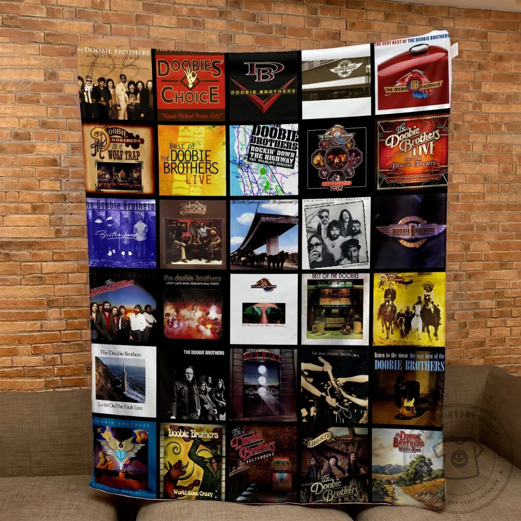 The Doobie Brothers Albums Collage Music Fan Sherpa Fleece Blanket The Doobie Brothers Albums Collage Music Fan Sherpa Fleece Blanket