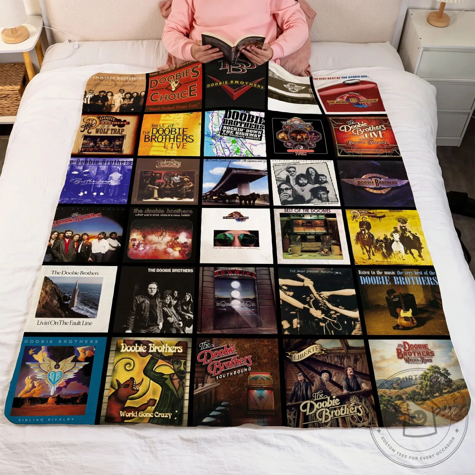 The Doobie Brothers Albums Collage Music Fan Sherpa Fleece Blanket 6 The Doobie Brothers Albums Collage Music Fan Sherpa Fleece Blanket