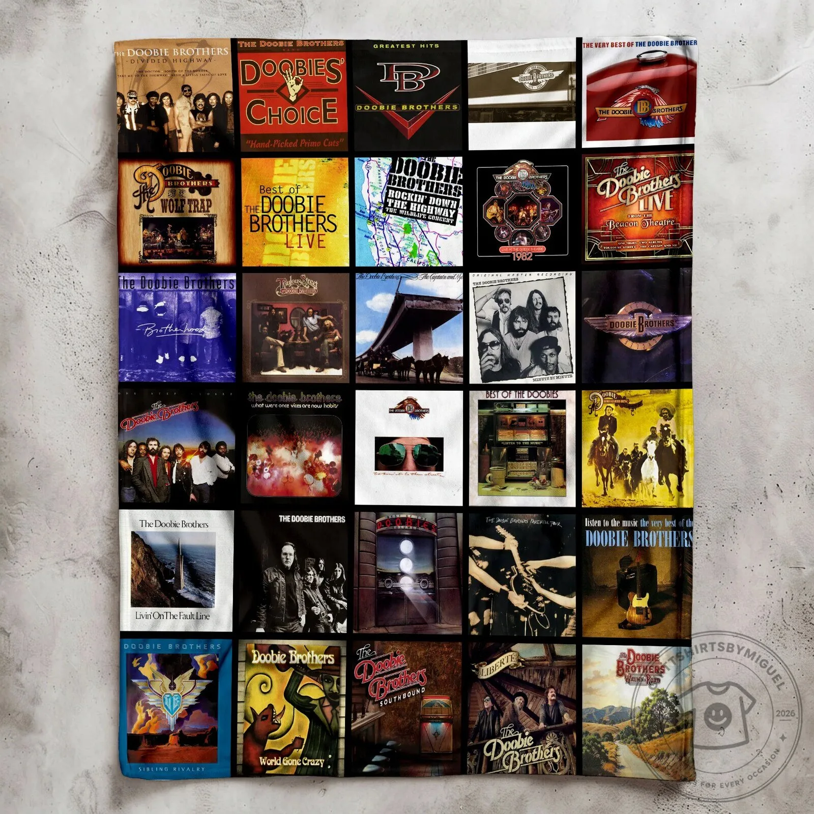 The Doobie Brothers Albums Collage Music Fan Sherpa Fleece Blanket 8 The Doobie Brothers Albums Collage Music Fan Sherpa Fleece Blanket