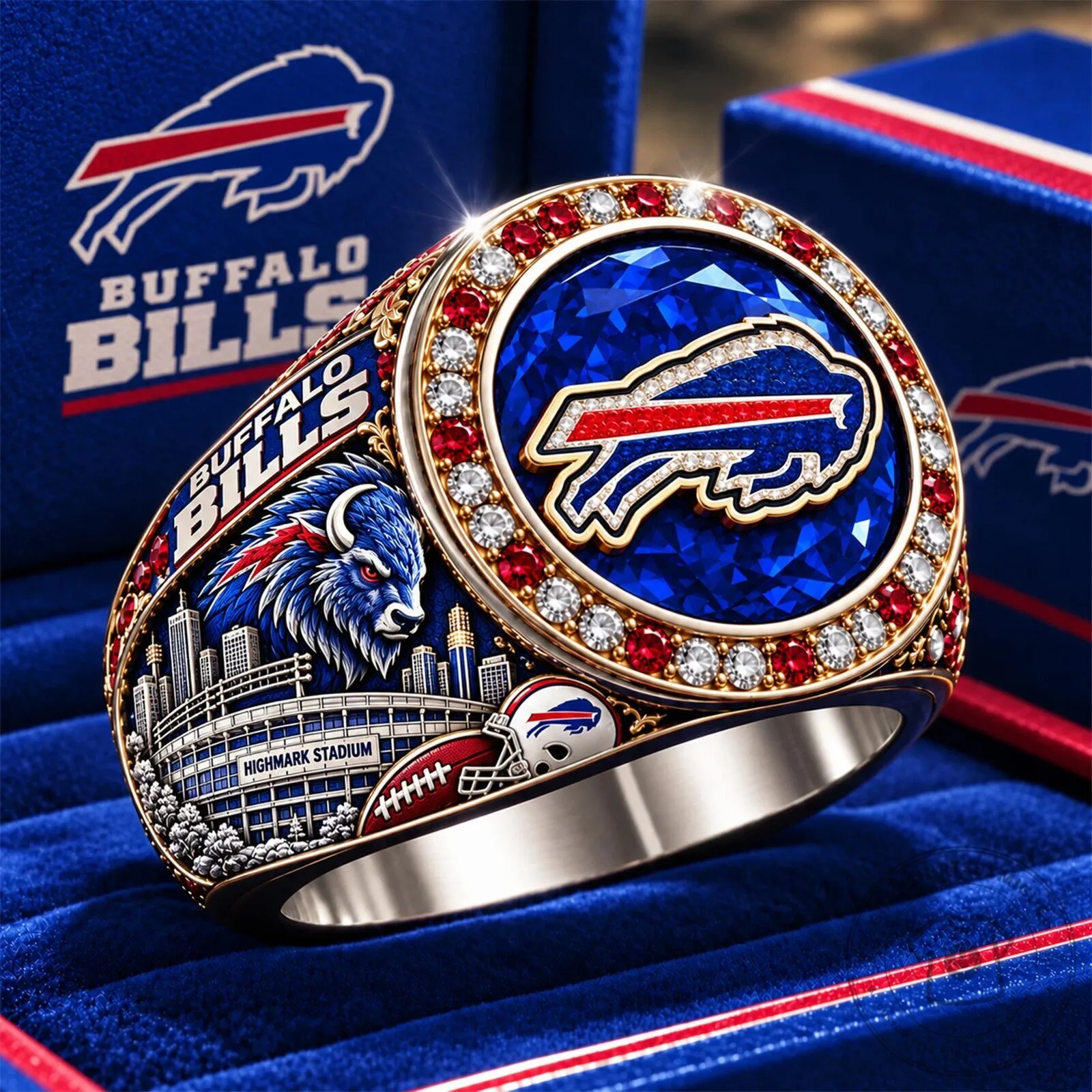 Buffalo Bills Football Team Highmark Stadium Championship Ring