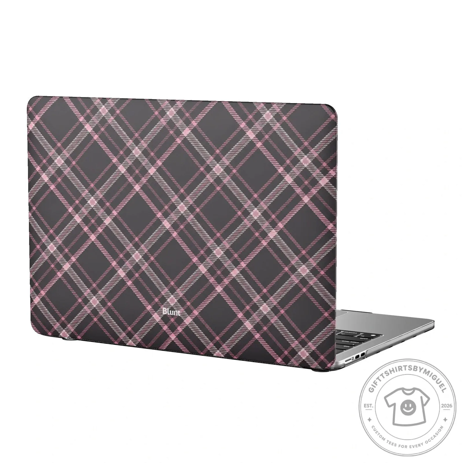 Pink Plaid Pattern Laptop Hard Shell Case for MacBook Air