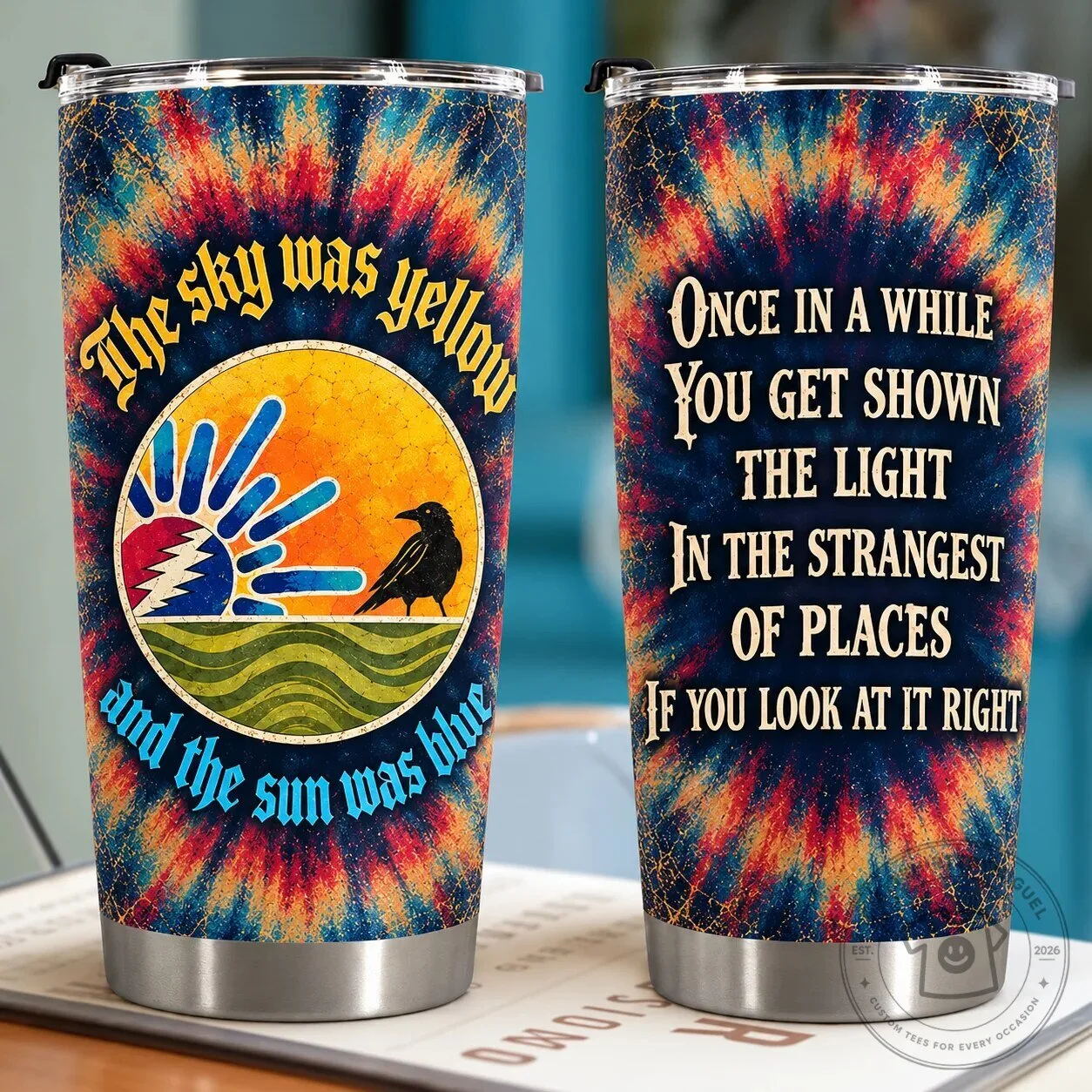 Grateful Dead Scarlet Begonias Lyrics Tie-Dye Stainless Steel Tumbler