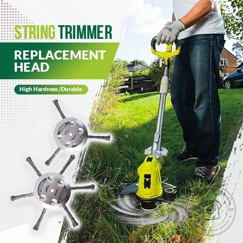 Heavy-Duty Steel Wire Trimmer Head for Brush Cutter and Weed Eater