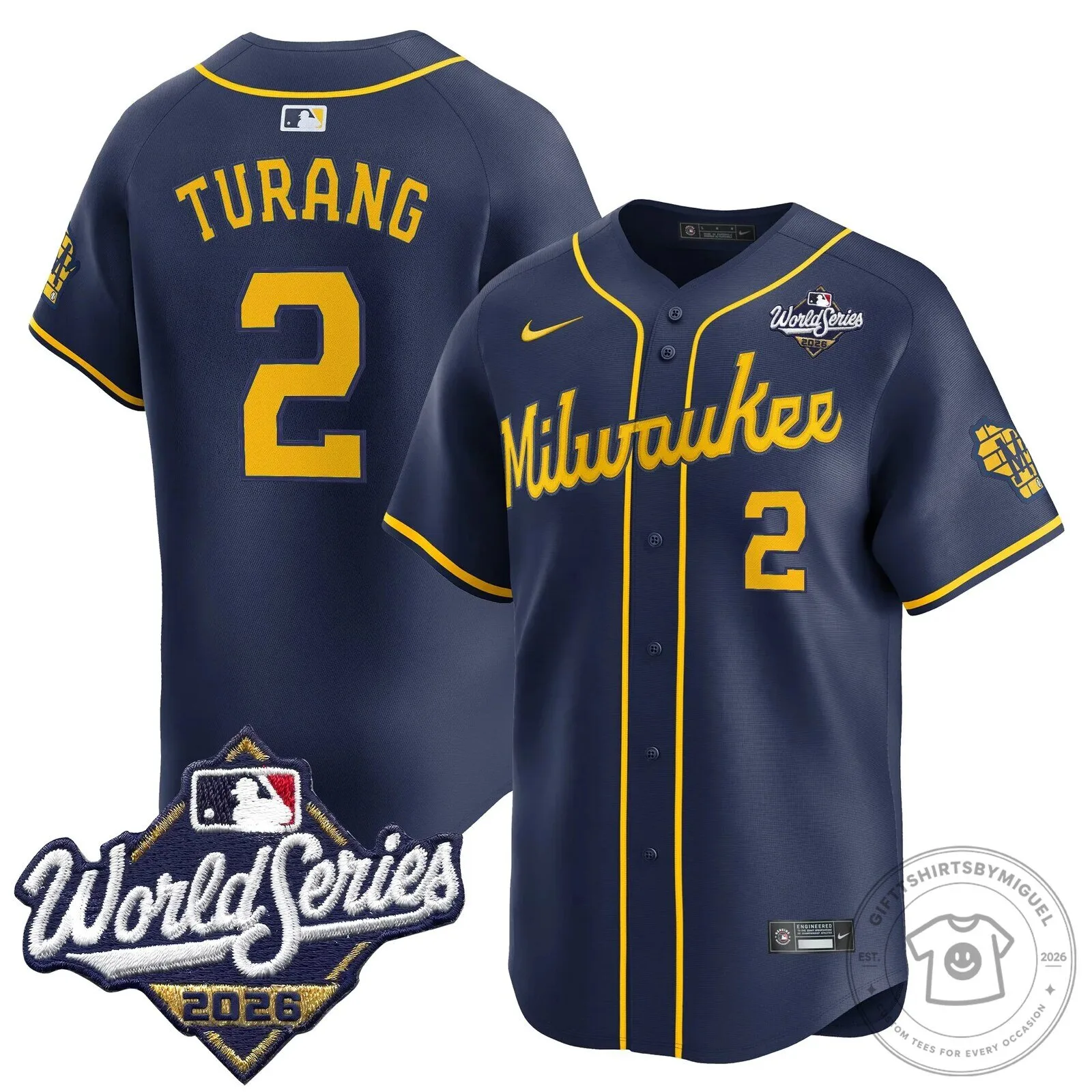 Milwaukee Brewers 2026 World Series Vapor Premier Limited Baseball Jersey 64 Milwaukee Brewers 2026 World Series Vapor Premier Limited Baseball Jersey