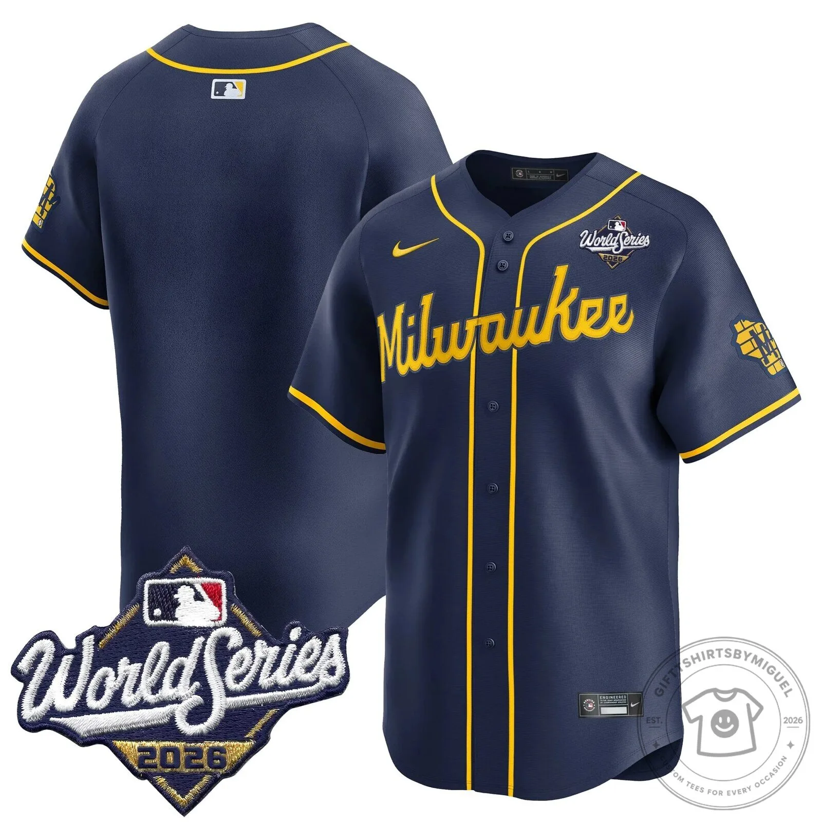 Milwaukee Brewers 2026 World Series Vapor Premier Limited Baseball Jersey 71 Milwaukee Brewers 2026 World Series Vapor Premier Limited Baseball Jersey