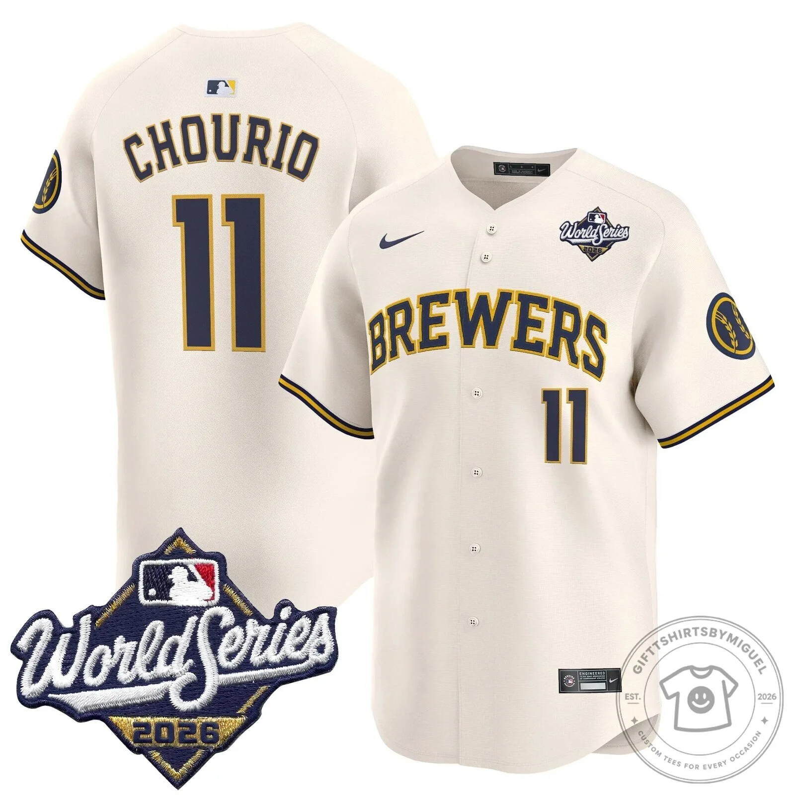 Milwaukee Brewers 2026 World Series Vapor Premier Limited Baseball Jersey 75 Milwaukee Brewers 2026 World Series Vapor Premier Limited Baseball Jersey
