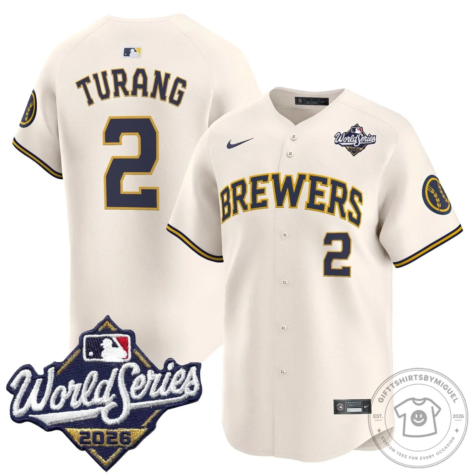 Milwaukee Brewers 2026 World Series Vapor Premier Limited Baseball Jersey 76 Milwaukee Brewers 2026 World Series Vapor Premier Limited Baseball Jersey