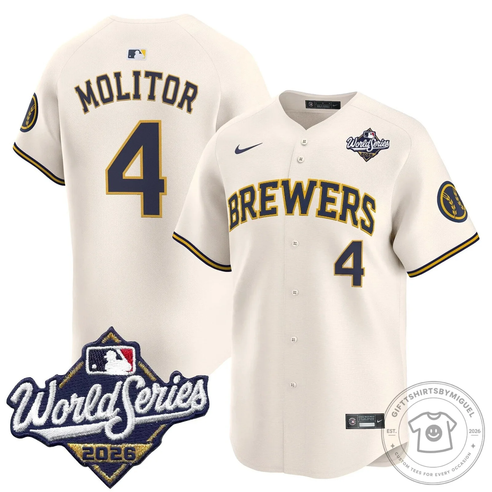 Milwaukee Brewers 2026 World Series Vapor Premier Limited Baseball Jersey 80 Milwaukee Brewers 2026 World Series Vapor Premier Limited Baseball Jersey