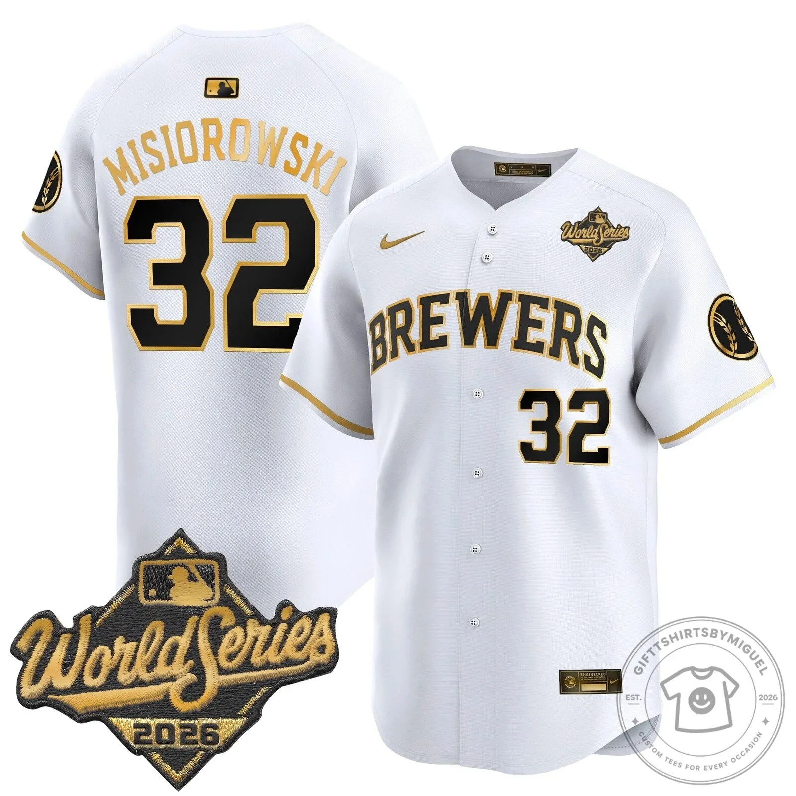 Milwaukee Brewers 2026 World Series Vapor Premier Limited Baseball Jersey 102 Milwaukee Brewers 2026 World Series Vapor Premier Limited Baseball Jersey