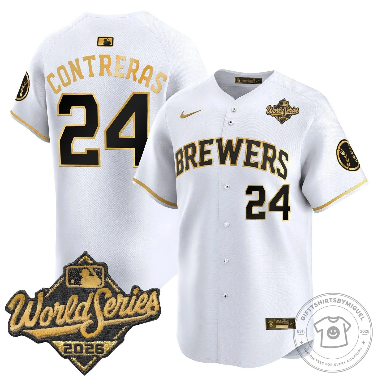 Milwaukee Brewers 2026 World Series Vapor Premier Limited Baseball Jersey 105 Milwaukee Brewers 2026 World Series Vapor Premier Limited Baseball Jersey